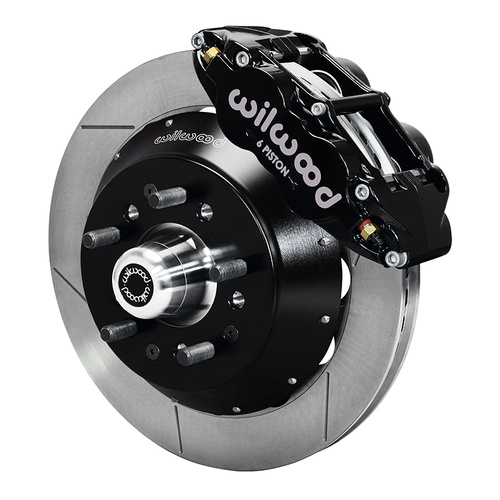 Wilwood Brake Kit, Front, FNSL6R-DS Big Brake (Hub), Radial, 14.00 Rotor, Plain Face, Black, For Buick, For Chevrolet, For GMC, Heidts, Olds, For Pon
