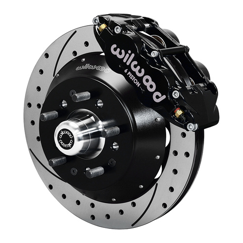 Wilwood Brake Kit, Front, FNSL6R-DS Big Brake (Hub), Radial, 14.00 Rotor, SRP, Black, For Buick, For Chevrolet, For GMC, Heidts, Olds, For Pontiac, K