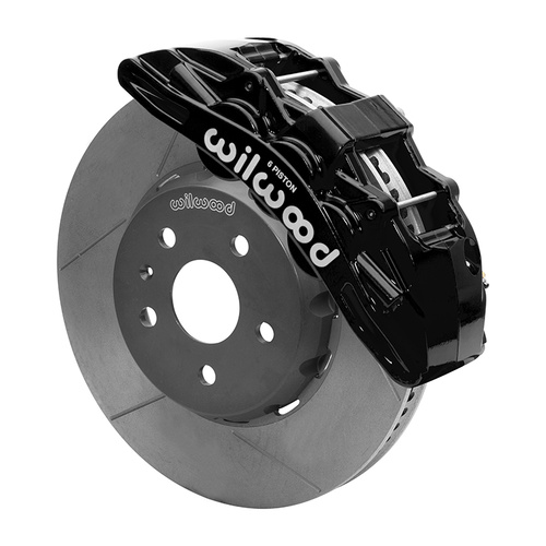 Wilwood Brake Kit, Front, Sx6R Big Brake Dynamic, Radial, 14.00 Rotor, Plain Face, Black, For Chevrolet, w/Lines, Kit