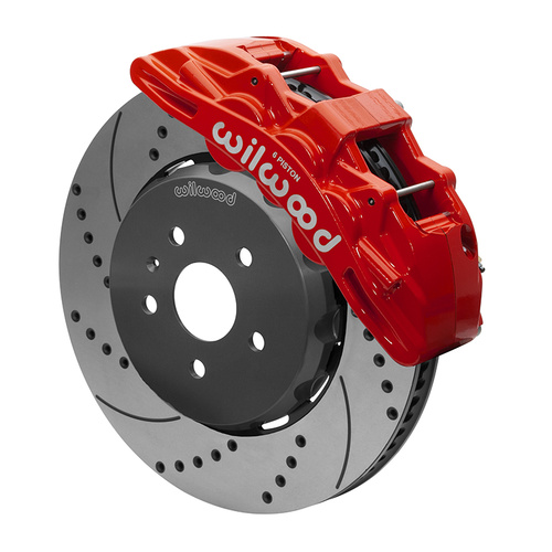 Wilwood Brake Kit, Front, Sx6R Big Brake Dynamic, Radial, 15.00 Rotor, SRP, Red, For Chevrolet, w/Lines, Kit