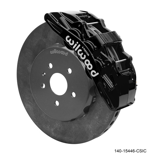 Wilwood Brake Kit, Front, SX6R WCCB Carbon-Ceramic Big Brake, Radial, 15.00 Rotor, Plain Face, Black, Kit