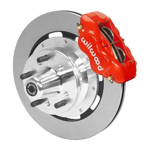 Wilwood Brake Kit, Front, FDLI Big Brake (Hub), Lug, 12.19 Rotor, Plain Face, Red, For Dodge, For Plymouth, Kit