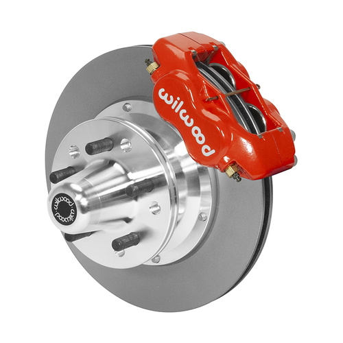 Wilwood Brake Kit, Front, FDLI Pro Series, Lug, 11.00 Rotor, Plain Face, Red, For Chrysler, For Dodge, For Plymouth, Kit