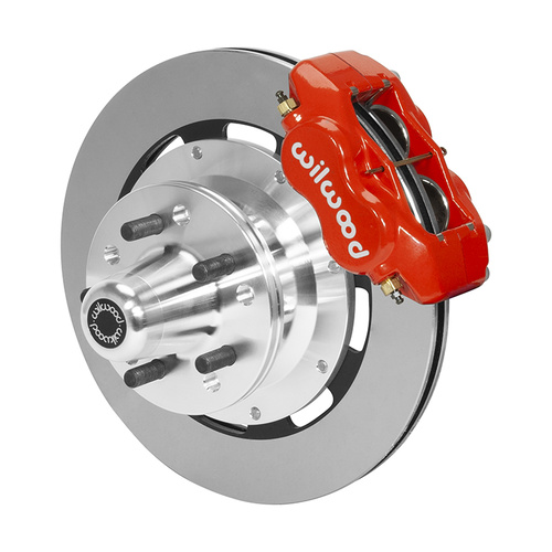 Wilwood Brake Kit, Front, FDLI Big Brake (Hub), Lug, 12.19 Rotor, Plain Face, Red, For Chrysler, For Dodge, For Plymouth, Kit