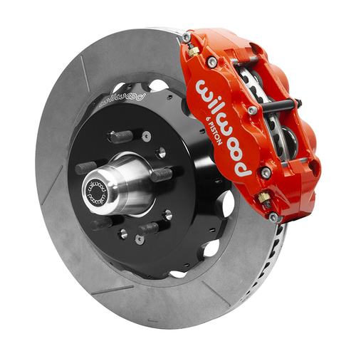 Wilwood Brake Kit, Front, FNSL6R Big Brake (Hub), Radial, 14.00 Rotor, Plain Face, Red, For Chevrolet, CPP, Kit