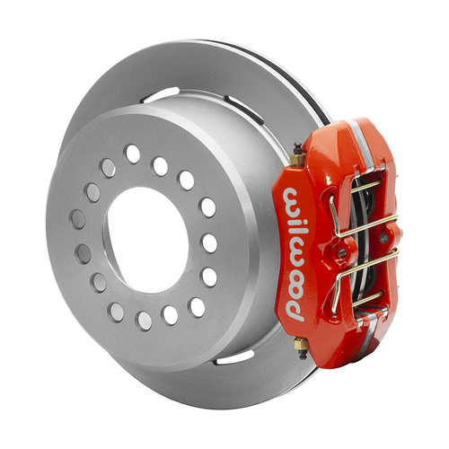 Wilwood Brake Kit, Rear, FDPLP-DS Parking, Lug, 11.00 Rotor, Plain Face, Red, Small For Ford, Kit