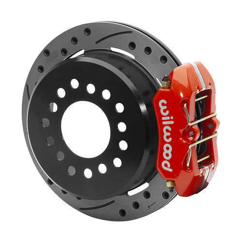 Wilwood Brake Kit, Rear, FDPLP-DS Parking, Lug, 11.00 Rotor, SRP, Red, Small For Ford, Kit