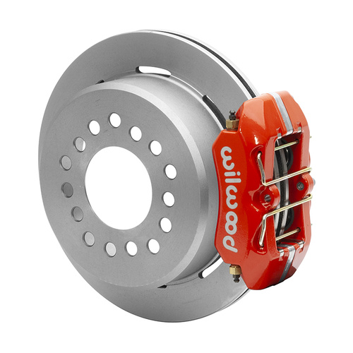 Wilwood Brake Kit, Rear, FDPLP-DS Parking, Lug, 11.00 Rotor, Plain Face, Red, Small For Ford, Kit