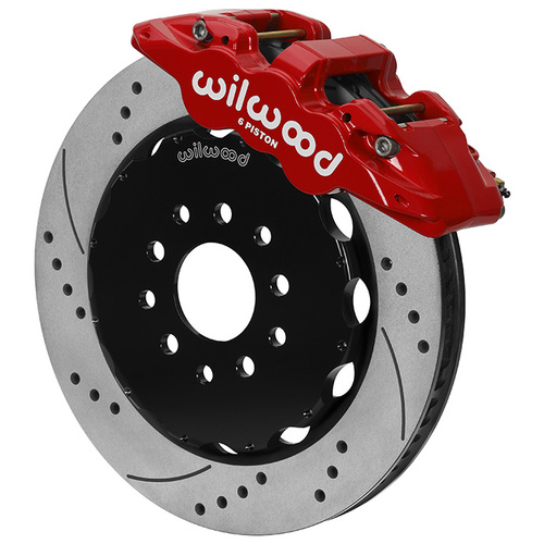 Wilwood Brake Kit, Front, AERO6 Big Brake, Radial, 14.00 Rotor, SRP, Red, Art Morrison, For Cadillac, For Chevrolet, Detroit, Kit