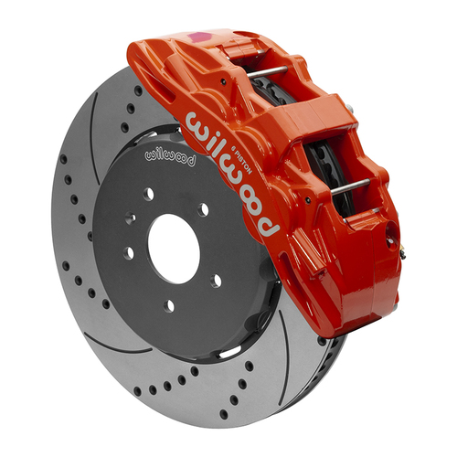 Wilwood KIT,FRONT,C7 CORVETTE,2014-UP,SX6R,LUG DRIVE,15.00 ROTOR,SRP,RED,W/LINES