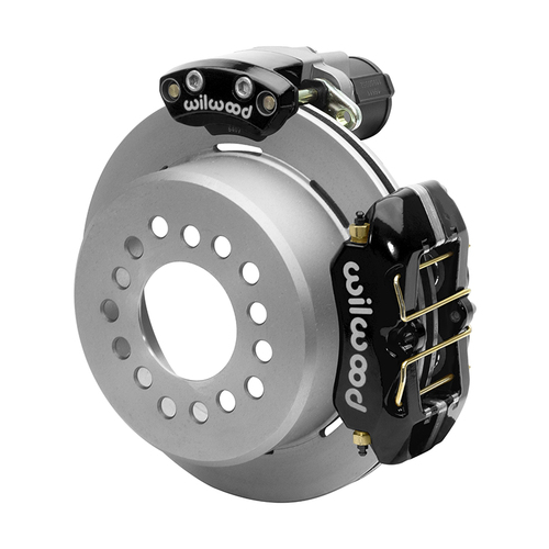Wilwood Brake Kit, Rear, FDLP Electronic Parking, Lug, 11.00 Rotor, Plain Face, Black, Big For Ford New Style, Kit