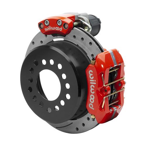 Wilwood Brake Kit, Rear, FDLP Electronic Parking, Lug, 11.00 Rotor, SRP, Red, Big For Ford New Style, Kit