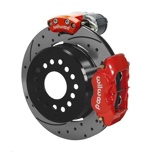 Wilwood Brake Kit, Rear, FDLI Electronic Parking, Lug, 12.19 Rotor, SRP, Red, Big For Ford New Style, Kit