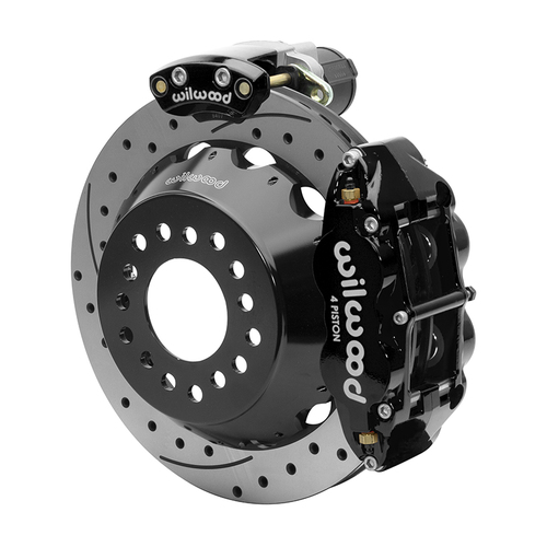 Wilwood Brake Kit, Rear, FNSL4R Big Brake Electronic Parking, Radial, 12.88 Rotor, SRP, Black, Big For Ford New Style, Kit