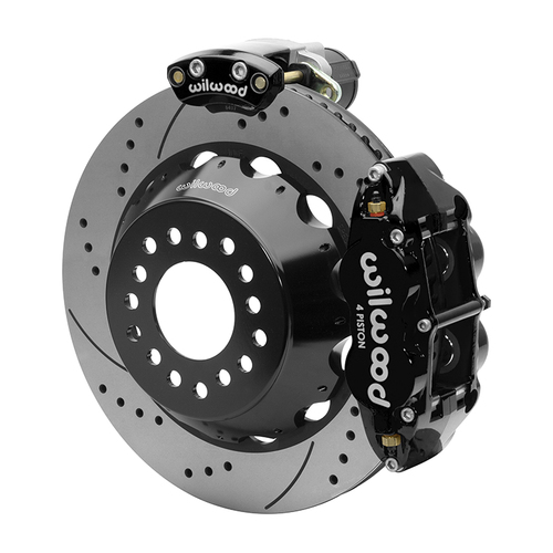 Wilwood Brake Kit, Rear, FNSL4R Big Brake Electronic Parking, Radial, 14.00 Rotor, SRP, Black, Big For Ford New Style, Kit