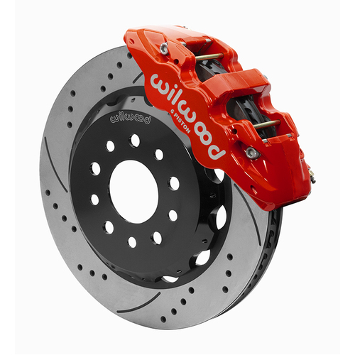 Wilwood KIT,FRONT,AERO6-DS,JEEP JL/JT,2018-UP 14.00,SRP,RED,W/LINES