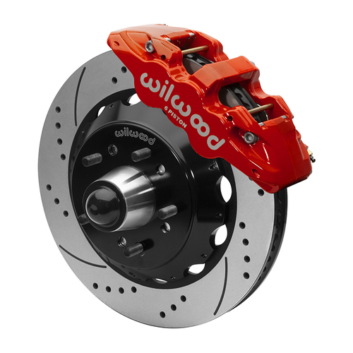 Wilwood KIT,FRONT,AERO6,WWE 63-87 C10 IRON PRO SPINDLE,14.00 ROTOR,5 LUG,SRP,RED