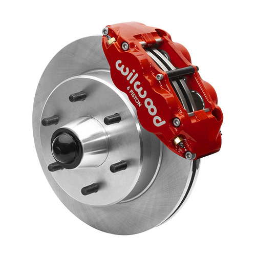 Wilwood KIT,FRONT,FNSL6R,WWE 63-87 C10 IRON PRO SPINDLE,12.19 ROTOR,6 LUG,RED