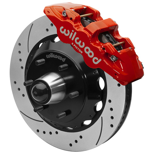 Wilwood KIT,FRONT,AERO6,WWE 63-87 C10 IRON PRO SPINDLE,14.00 ROTOR,6 LUG,SRP,RED