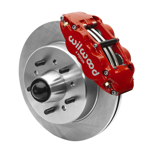 Wilwood KIT,FRONT,FNSL6R,WWE 88-98 C1500 IRON PRO SPINDLE,12.19 ROTOR,5 LUG,W/ABS,RED