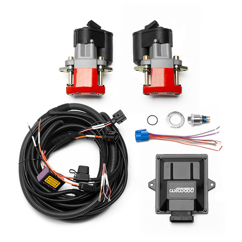 Wilwood Brake Kit, Rear, EPB Retrofit, Lug, Rotor, Plain Face, Red, Kit