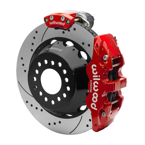 Wilwood KIT,REAR,EPB,AERO4,12 BOLT,2.75 OFFSET 14.00 ROTOR,SRP,RED