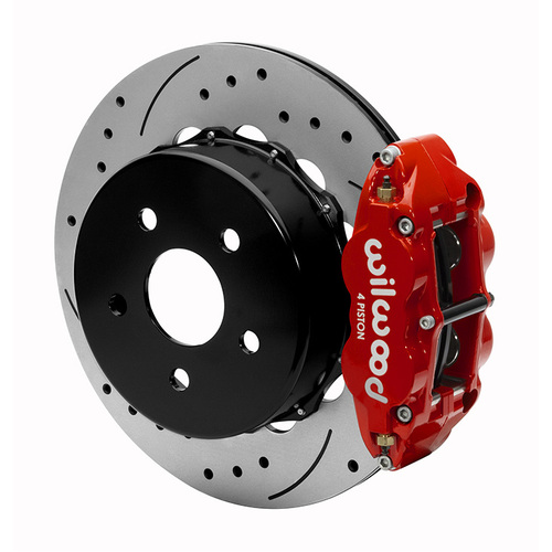 Wilwood KIT,REAR,FNSL4R,JEEP JT,2020-UP,14.00 ROTOR,W/LINES,SRP,RED