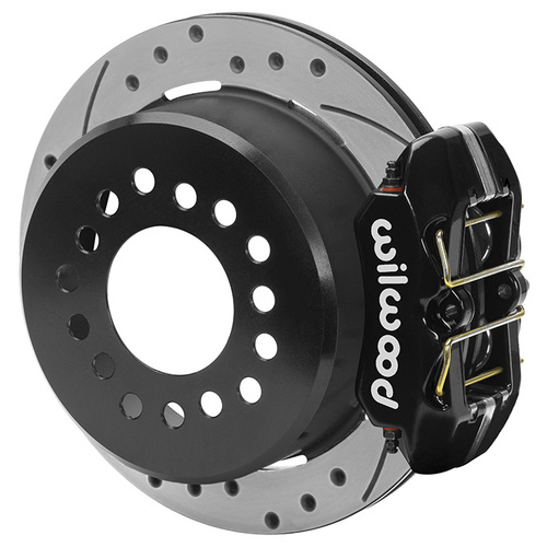 Wilwood Brake Kit, Rear, FDPLP, Disc/Drum, Integral, GM, Drilled Slotted, Type III Ano, Kit