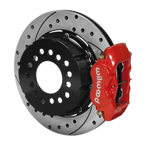 Wilwood Brake Kit, Rear, FDLI Pro Series, Lug, 12.19 Rotor, GT Slotted & Drilled, Red, Kit