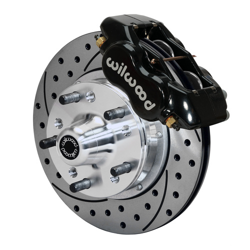 Wilwood Brake Kit, Front, FDLI Pro Series, Lug, 10.75 Rotor, GT Slotted & Drilled, Black, Kit