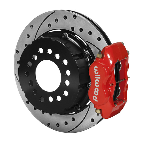 Wilwood Brake Kit, Rear, FDLI Pro Series, Lug, 12.19 Rotor, GT Slotted & Drilled, Red, Kit