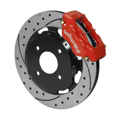 Wilwood Brake Kit, Front, FDLI Big Brake (Hat), Lug, 12.19 Rotor, SRP, Red, For Mitsubishi, Kit