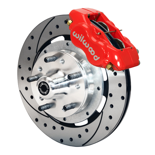 Wilwood Brake Kit, Front, FDLI Big Brake, (Hub), Lug, 12.19 Rotor, GT Slotted & Drilled, Red, Kit