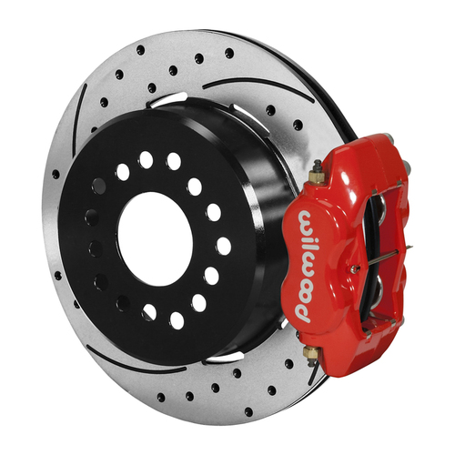 Wilwood Brake Kit, Rear, FDLI Parking, Lug, 12.19 Rotor, SRP, Red, Big For Ford, Kit