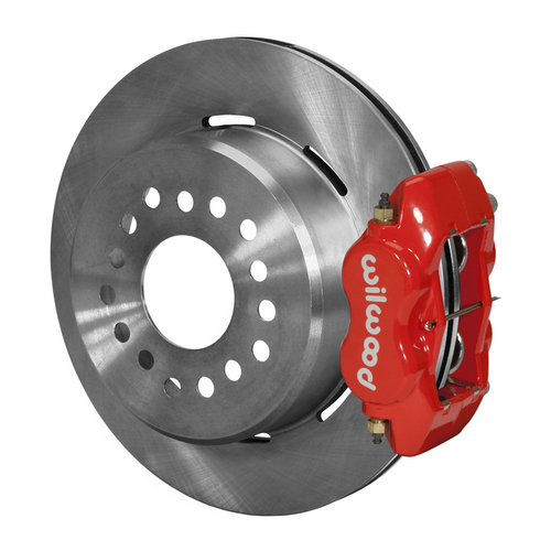 Wilwood Brake Kit, Rear, FDLI Parking, Lug, 12.19 Rotor, Plain Face, Red, Big For Ford, Kit
