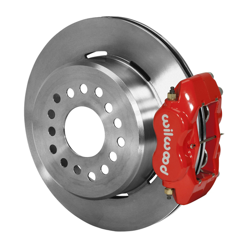 Wilwood Brake Kit, Rear, FDLI Parking, Lug, 12.19 Rotor, Plain Face, Red, 12 Bolt, Kit