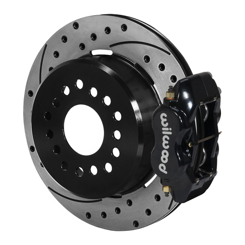 Wilwood Brake Kit, Rear, FDLI Parking, Lug, 12.19 Rotor, SRP, Black, 8.8 For Ford, Kit
