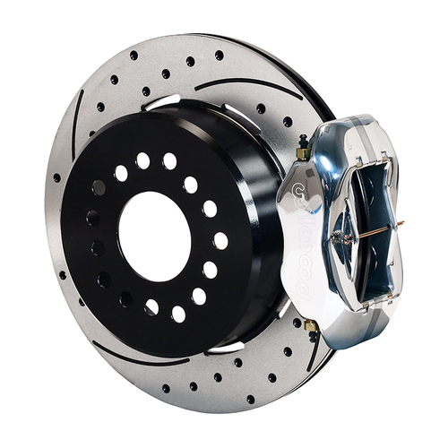 Wilwood Brake Kit, Rear, FDLI Parking, Lug, 12.19 Rotor, SRP, Polished, 8.8 For Ford, Kit