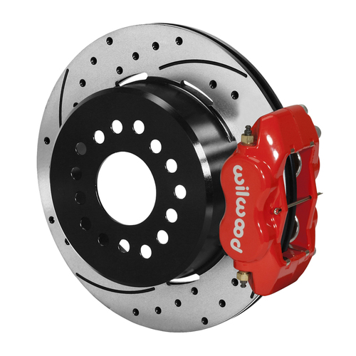 Wilwood Brake Kit, Rear, FDLI Parking, Lug, 12.19 Rotor, SRP, Red, 12 Bolt Late, Kit