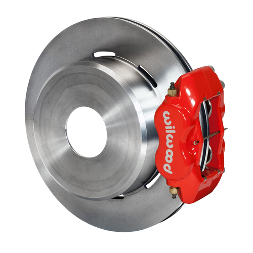 Wilwood Brake Kit, Rear, FDLI Parking, Lug, 12.19 Rotor, Plain Face, Red, Big For Ford New Style, Kit