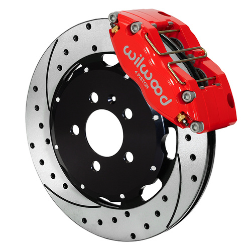 Wilwood Brake Kit, Front, NDPR-DS Big Brake (Hat), Radial, 12.19 Rotor, SRP, Red, Audi, Volkswagen, Kit