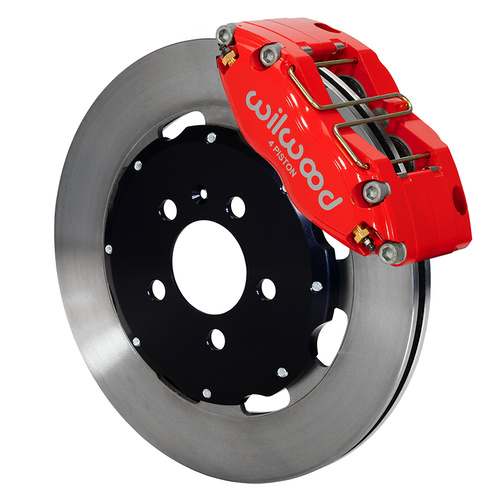 Wilwood Brake Kit, Front, NDPR-DS Big Brake (Hat), Radial, 12.19 Rotor, Plain Face, Red, Audi, Volkswagen, Kit