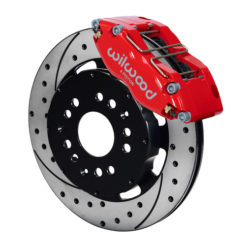 Wilwood Brake Kit, Front, NDPR-DS Big Brake (Hat), Radial, 12.19 Rotor, SRP, Red, For Chrysler, For Dodge, Eagle, For Mitsubishi, Kit
