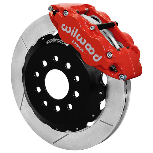 Wilwood Brake Kit, Front, FNSL6R Big Brake (Hat), Radial, 13.00 Rotor, Plain Face, Red, For Chevrolet, Kit