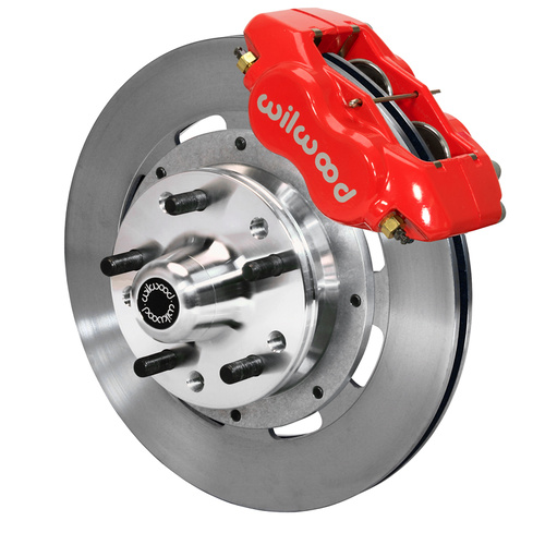 Wilwood Brake Kit, Front, FDLI Big Brake (Hub), Lug, 12.19 Rotor, Plain Face, Red, For Buick, For Cadillac, For Chevrolet, For GMC, Olds, For Pontiac