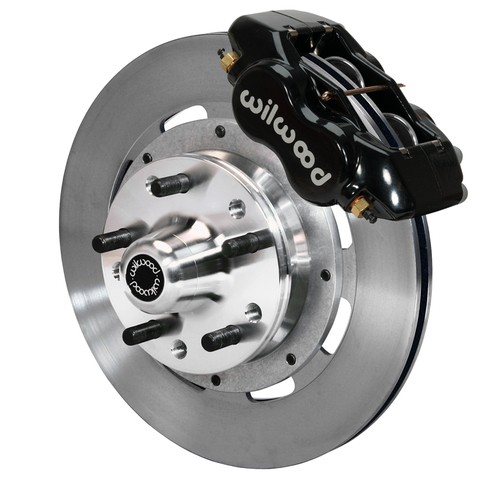 Wilwood Brake Kit, Front, FDLI Big Brake (Hub), Lug, 12.19 Rotor, Plain Face, Black, For Ford, Kit