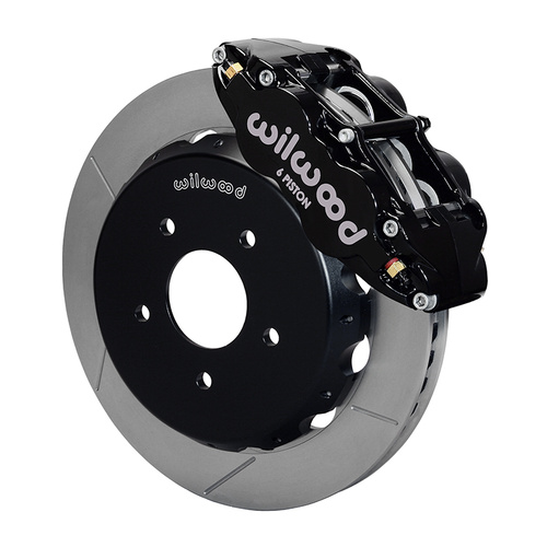 Wilwood Brake Kit, Front, FNSL6R Big Brake (Hat), Radial, 13.00 Rotor, Plain Face, Black, For Pontiac, w/Lines, Kit