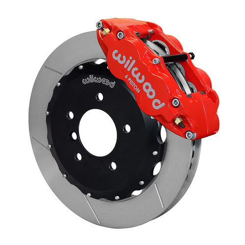 Wilwood Brake Kit, Front, FNSL6R Big Brake (Hat), Radial, 13.00 Rotor, Plain Face, Red, For BMW, Kit