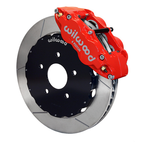 Wilwood Brake Kit, Front, FNSL6R Big Brake (Hat), Radial, 14.00 Rotor, Plain Face, Red, Art Morrison, For Cadillac, For Chevrolet, Detroit, Kit