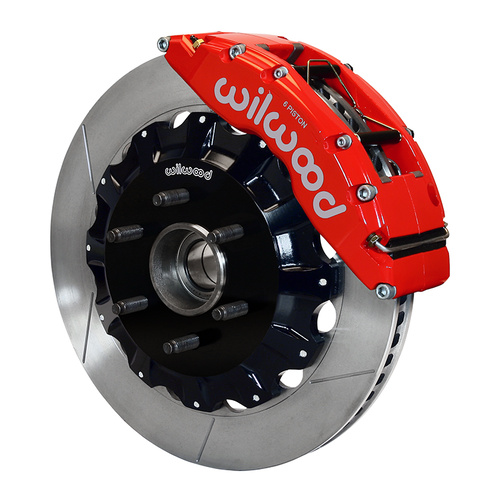 Wilwood Brake Kit, Front, TC6R Big Brake Truck, Radial, 16.00 Rotor, Plain Face, Red, For Ford, For Lincoln, Kit